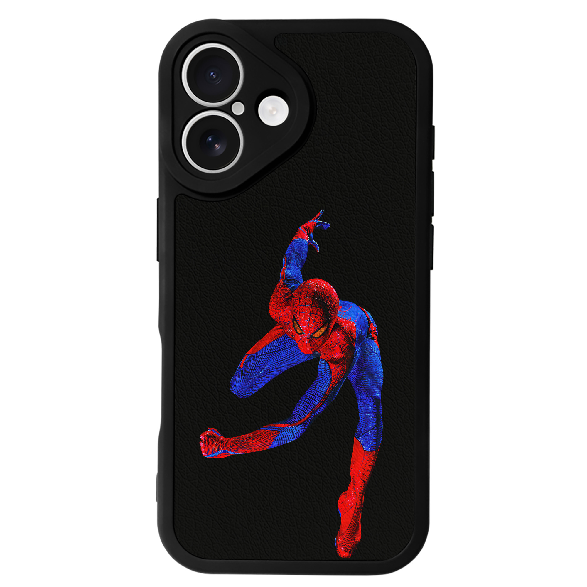 Spider Man スパイダーマン 【iPhone 16シリーズ対応】シリコンスマホケース（レザー調） 材質：シリコン